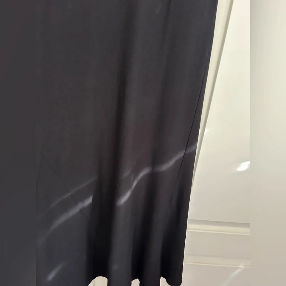 EILEEN FISHER Vintage A-Line Black Dress with Diamond Pattern Seams, Sz L - Picture 4 of 9